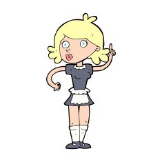 cartoon surprised maid N15