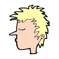 cartoon male face N26