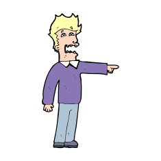 cartoon man accusing N31