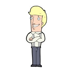 cartoon proud man N44