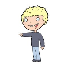 cartoon happy boy laughing N43