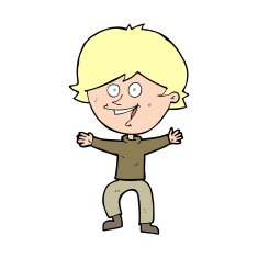 cartoon happy boy laughing N44