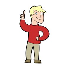 cartoon man with great idea N61