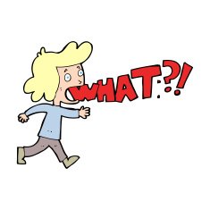 cartoon woman shouting what N14