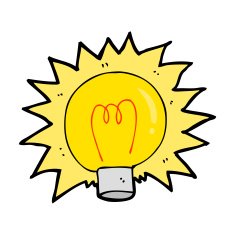 cartoon electric light bulb N40