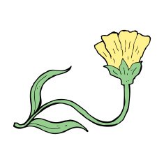 cartoon flower N619