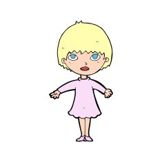 cartoon woman in dress N57