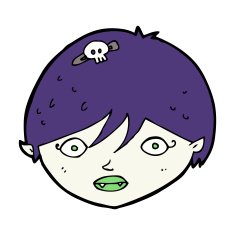 cartoon vampire face N55