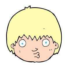 cartoon curious boy N58