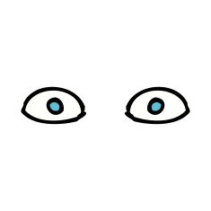 cartoon staring eyes N15