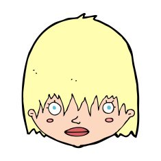 cartoon staring woman N54
