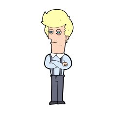 cartoon annoyed man N121