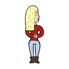 cartoon woman ignoring N36