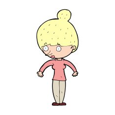 cartoon woman staring N45