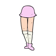 cartoon female legs N69