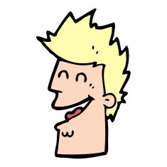 cartoon happy man N705