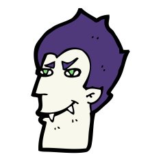 cartoon vampire face N56