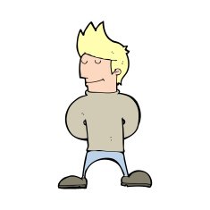 cartoon happy man N707