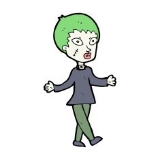 cartoon halloween zombie woman N15