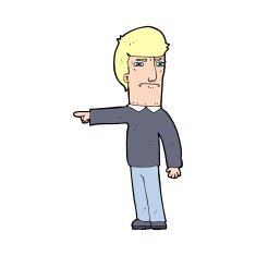Cartoon Man Pointing N298