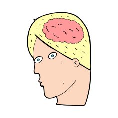 cartoon head with brain symbol N56