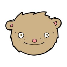 cartoon teddy bear head N25