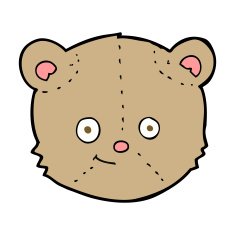 cartoon teddy bear head N26