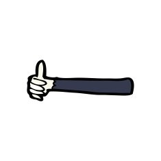 cartoon halloween vampire arm N86