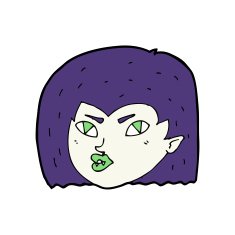 cartoon vampire face N58