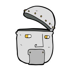 cartoon robot head N109
