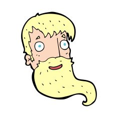 cartoon bearded man N85