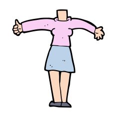 cartoon female body (add photos or mix and match cartoons) N336