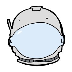 cartoon astronaut face N14