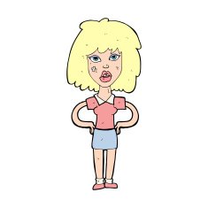 cartoon tough woman N16