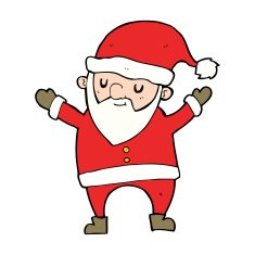 cartoon dancing santa N19