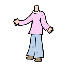 cartoon female body (add photos or mix and match cartoons) N338