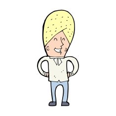 cartoon happy man N710