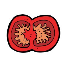 cartoon sliced tomato N11