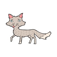 cartoon little wolf N127