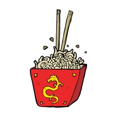 cartoon noodles in box N14