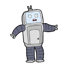 cartoon funny robot N120