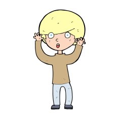 cartoon startled boy N50