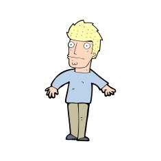 cartoon worried man N152