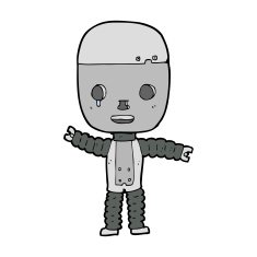 Cartoon Robot N409