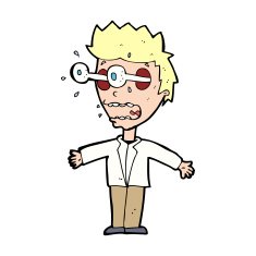 cartoon staring man N47