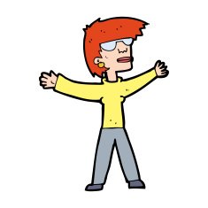 Cartoon Woman Wearing Glasses N31