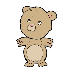 cartoon funny teddy bear N27