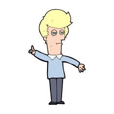 cartoon man narrowing eyes N50