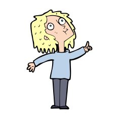 cartoon curious woman N91