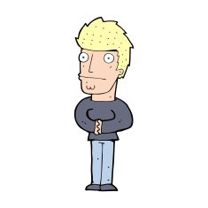cartoon worried man N154